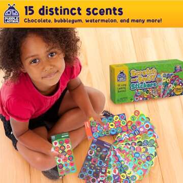 Purple Ladybug Scratch and Sniff Stickers - 1260 Unique Rewards