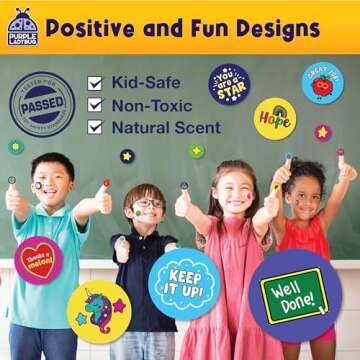 Purple Ladybug Scratch and Sniff Stickers - 1260 Unique Rewards