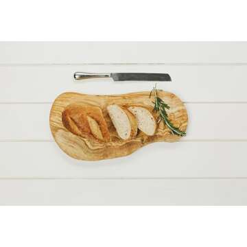 Naturally Med - Olive Wood Cutting Board/Cheese Board - 18 Inch - Large