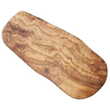 Naturally Med - Olive Wood Cutting Board/Cheese Board - 18 Inch - Large