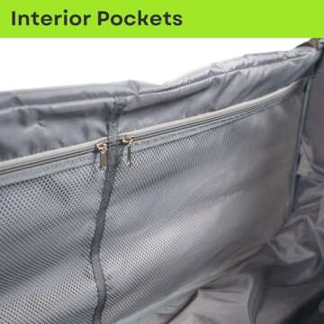 Ecogear Dance Bag with Garment Rack, 28 Inch Rolling Duffel Ideal for Dance Competition & Travel, Wheeled Upright Luggage with Easy-assembly Lightweight Aluminum Clothes Rack, Black/Gray