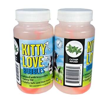 Kitty Love Bubbles, Catnip Scented Bubbles 4oz. Bottle-2 Pack for Cats