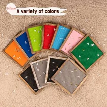 Rustic Wood Frame Gray Felt Letter Board 10x10 Inches