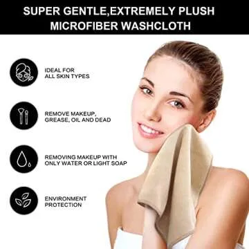 SINLAND Microfiber Facial Cloths Fast Drying Makeup Removers