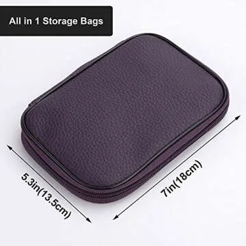 Vidillo Crochet Hooks Lights Set with Case, Ergonomic Rechargeable Lighted Hooks,9 Interchangeable Heads Hooks with a Crochet Hooks Case, Knitting Knit Needles Weave Yarn Sewing DIY Craft (Purple)