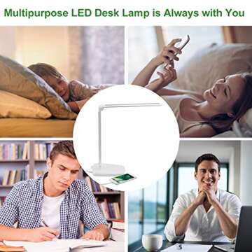 LED Desk Lamp with USB & Adjustable Lighting Modes