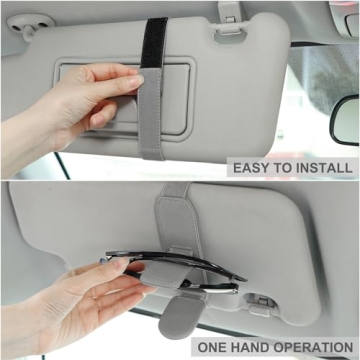 JESTOP Magnetic Sunglasses Holder for Car Visor