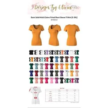 Design by Olivia Women's Basic Solid Multi Colors Fitted Short Sleeve T-Shirt [S-3XL] Magenta M