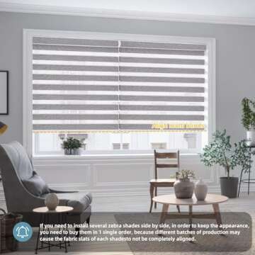SmartWings Motorized Zebra Shades - Customize Your Light Control with Smart Technology!