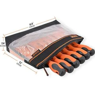 WELKINLAND Clear Tool Pouches - 4 Color-Coded Organizer Bags