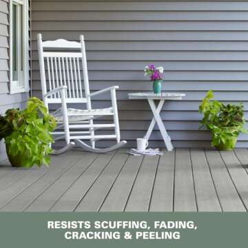 KILZ Low-Lustre Enamel Porch & Patio Latex Floor Paint, Interior/Exterior, Silver Gray, 1 Gallon