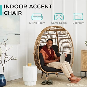 Stylish Best Choice Wicker Egg Chair for Indoor Outdoor Comfort