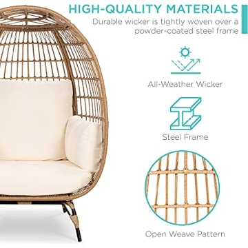 Stylish Best Choice Wicker Egg Chair for Indoor Outdoor Comfort