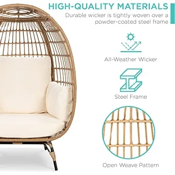 Stylish Best Choice Wicker Egg Chair for Indoor Outdoor Comfort