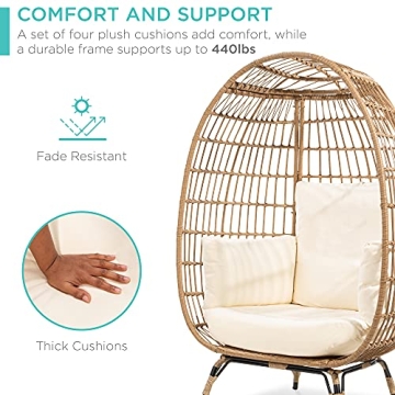 Stylish Best Choice Wicker Egg Chair for Indoor Outdoor Comfort