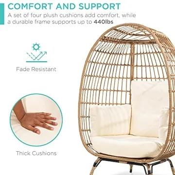 Stylish Best Choice Wicker Egg Chair for Indoor Outdoor Comfort