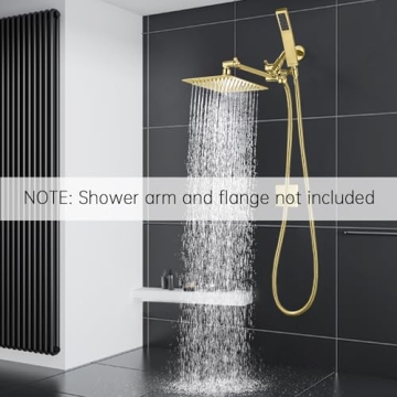 G-Promise All Metal Shower Head & Wand Combo for Luxury