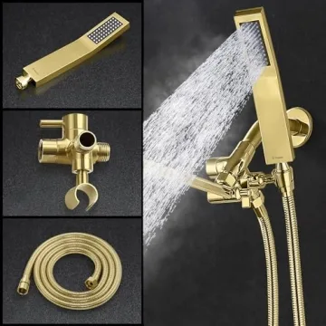 G-Promise All Metal Shower Head & Wand Combo for Luxury