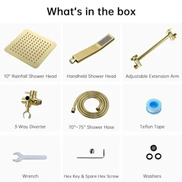 G-Promise All Metal Shower Head & Wand Combo for Luxury