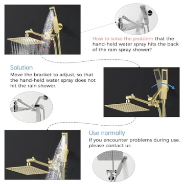 G-Promise All Metal Shower Head & Wand Combo for Luxury