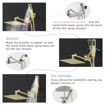 G-Promise All Metal Shower Head & Wand Combo for Luxury