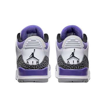 Nike Men's Air Jordan 3 Retro Basketball Shoes, White/Black-dark Iris-cement G, 9.5