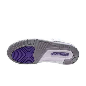 Nike Men's Air Jordan 3 Retro Basketball Shoes, White/Black-dark Iris-cement G, 9.5