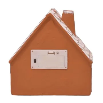 Pre-lit Ceramic Gingerbread Holiday Houses Set of 2