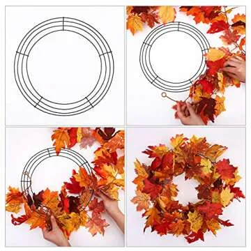 Aneco Colorful Autumn Leaf Garland Set for Seasonal Decor