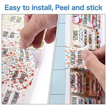 Bible Tabs, Bible Journaling Supplies, Personalized Bible Tabs for Women and Girl, 90 Bible Index ta...