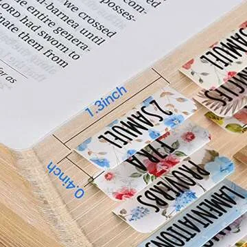 Bible Tabs, Bible Journaling Supplies, Personalized Bible Tabs for Women and Girl, 90 Bible Index tabs in Total, 66 Bible tabs for Old and New Testament, Additional 24 Blank tabs