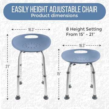 Adjustable Bath & Shower Chair for Seniors – Safe & Comfortable