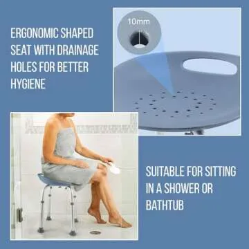 Adjustable Bath & Shower Chair for Seniors – Safe & Comfortable
