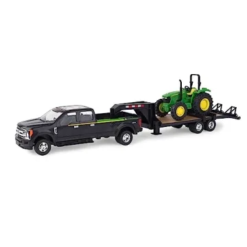 ERTL 1:32 Scale Ford F350 Pickup and John Deere Tractor Set for Kids