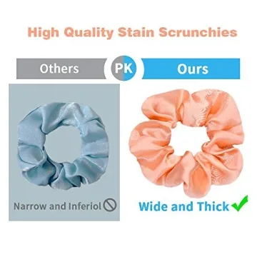 50 Luxurious Satin Hair Scrunchies in Vibrant Colors