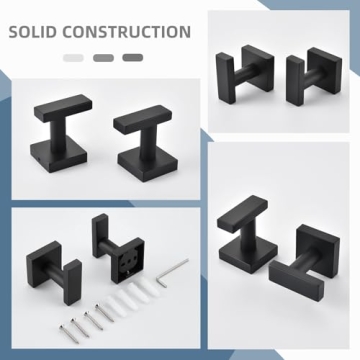 Angle Simple Bathroom Towel Hook 2 Pack for Modern Homes