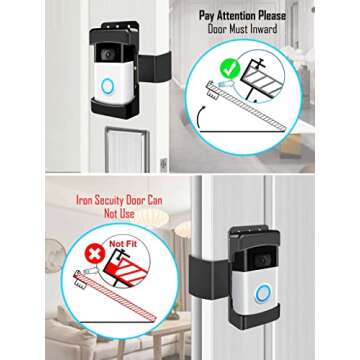 Secure Video Doorbell Holder - No Drill & Anti-Theft