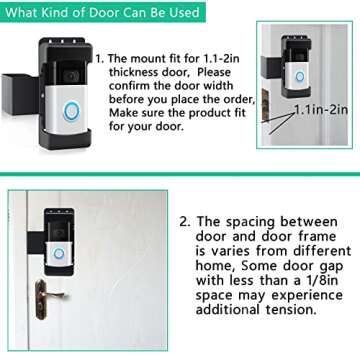 Secure Video Doorbell Holder - No Drill & Anti-Theft