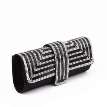 RISNREN Elegant Rhinestone Evening Clutch for Women