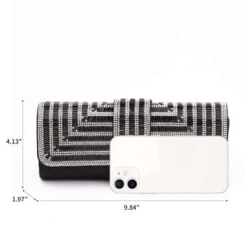 RISNREN Elegant Rhinestone Evening Clutch for Women