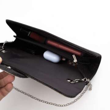 RISNREN Elegant Rhinestone Evening Clutch for Women