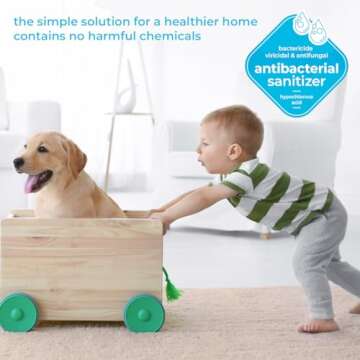 BRIOTECH Sanitizer Disinfectant Hypochlorous Spray, Kills 99.99% of Viruses & Bacteria, Eliminate Odor, Gentle for Nurseries & Play Rooms, Rinse Free Food Contact Surface Sanitizer, 32 fl oz