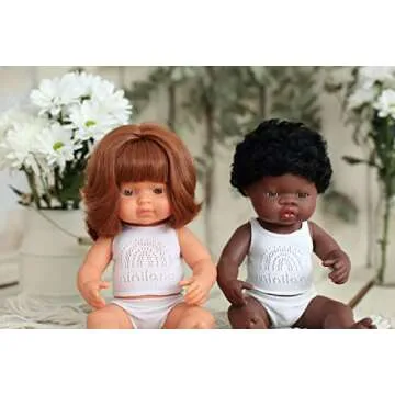 Miniland Doll 15'' African Girl (Box) - Made in Spain, Anatomically Correct, Quality