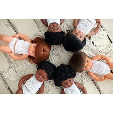 Miniland Doll 15'' African Girl (Box) - Made in Spain, Anatomically Correct, Quality