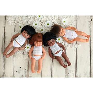 Miniland Doll 15'' African Girl (Box) - Made in Spain, Anatomically Correct, Quality