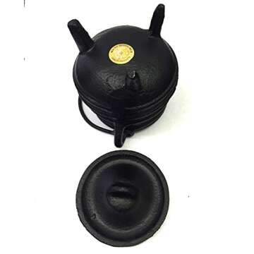New Age Imports Cast Iron Cauldron - Ideal for Rituals and Decor