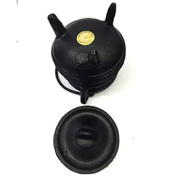 New Age Imports Cast Iron Cauldron - Ideal for Rituals and Decor