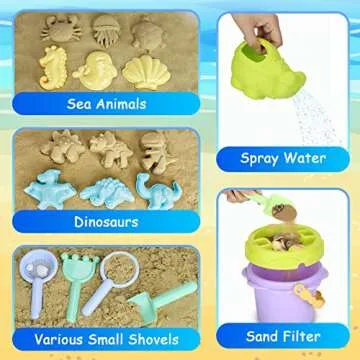 Tagitary Beach Sand Toys Set 20Pcs Fun for Kids