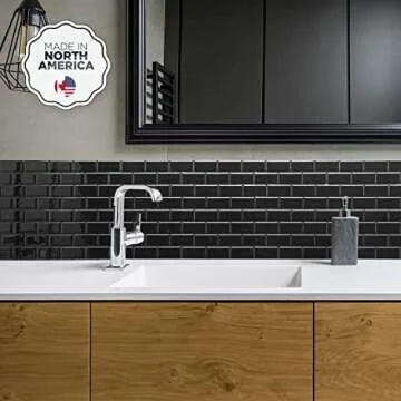 SMART TILES Peel and Stick Backsplash - 10 Sheets of 10.95" x 9.70" - 3D Adhesive Peel and Stick Til...