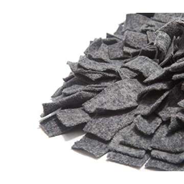 YINXUE Pet Snuffle Mat Durable Washable Dog Cat Slow Feeding Mat (22" x 27") Anti Slip Puzzle Blanket for Distracting Smell Training Foraging Grey